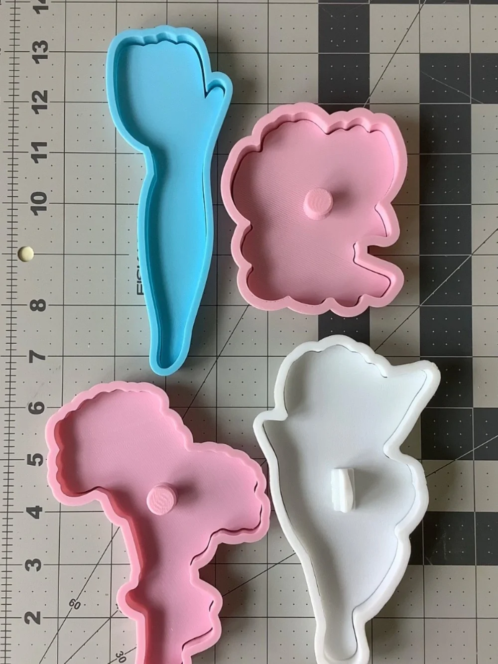 4 Floral Cookie Cutter & Embosser Set | Tulips & Flower Bouquets
